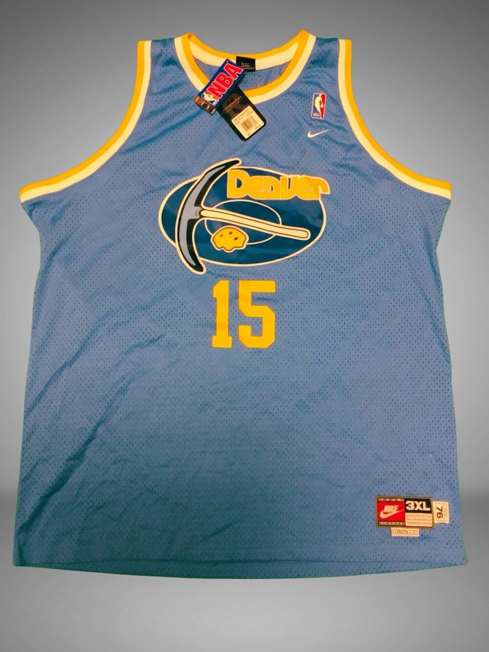 Vintage DENVER NUGGETS CARMELO ANTHONY NIKE JERSEY Sewn 1976 Throwback Dunk 3XL